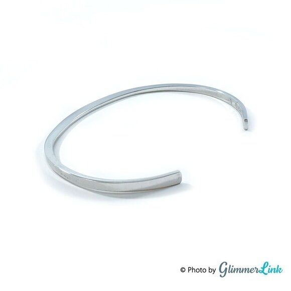 Vintage 1970s AVON Slender Touch Silver Tone Cuff Bracelet - Picture 6 of 8